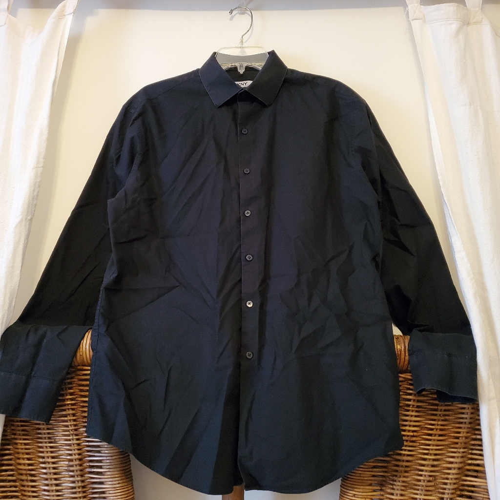 Dkny Black Button Down